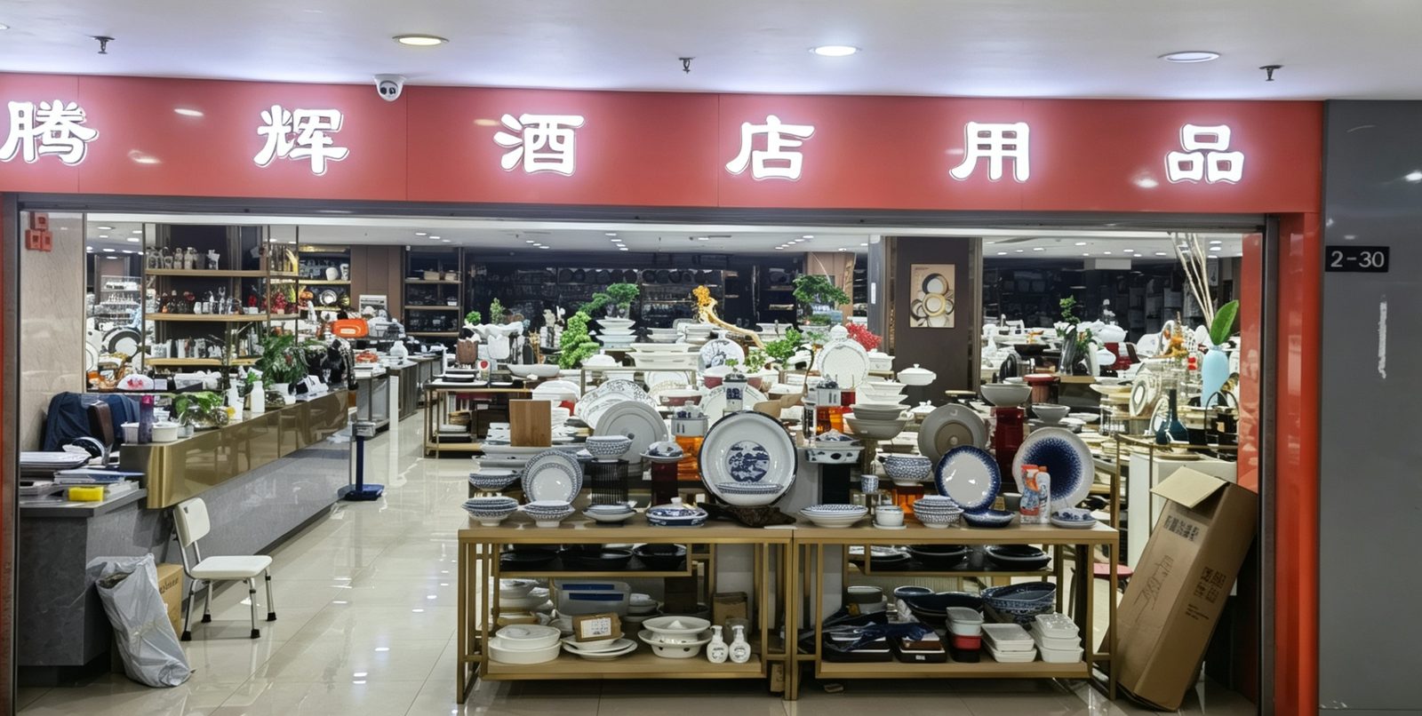 重庆腾辉酒店用品门店实拍——奔力酒店用品城实体展厅
